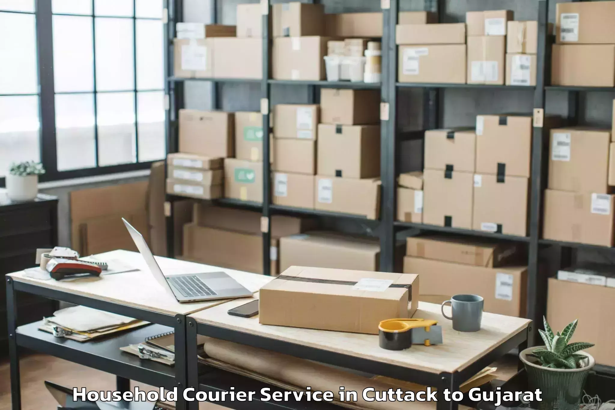 Reliable Cuttack to Kadodara Household Courier